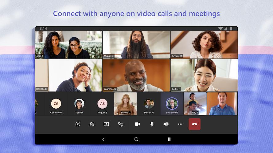 Microsoft Teams 视频会议界面