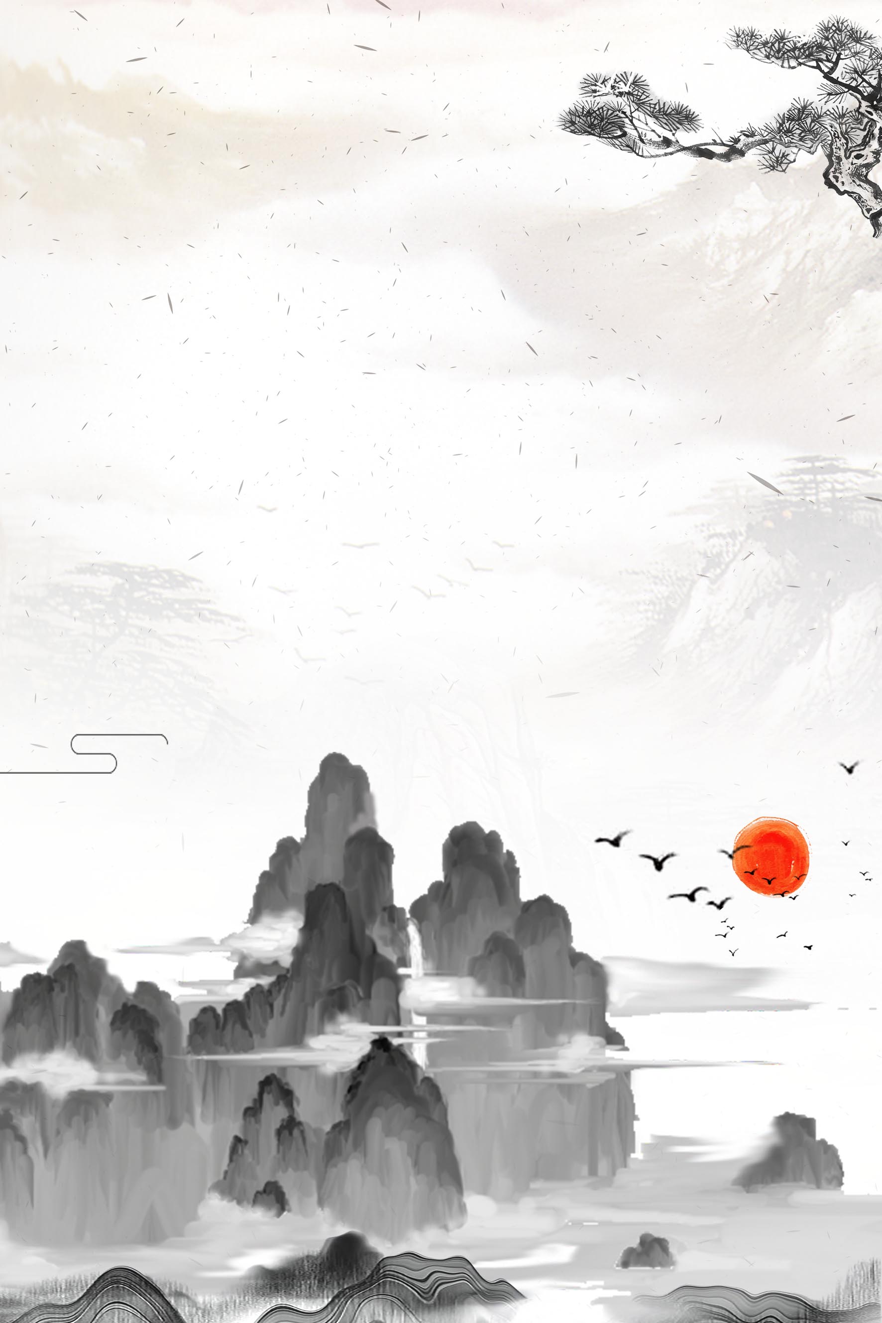 中国传统水墨背景