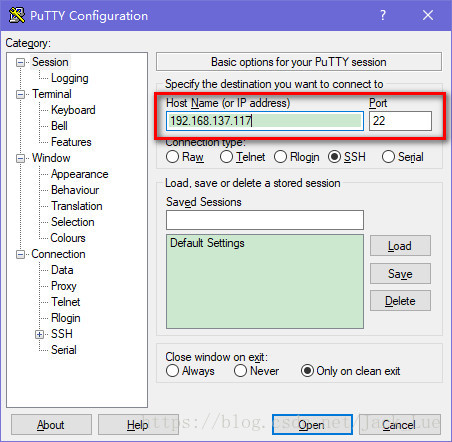 PuTTY SSH配置