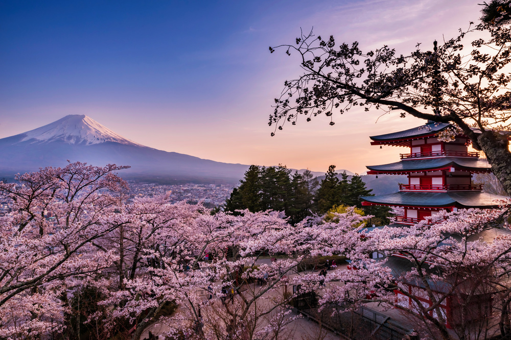 富士山の夕焼け